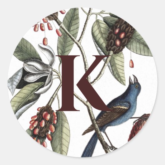 Monogram Stickers *カロライナ・ポーチ* ラウンドシール (正面)