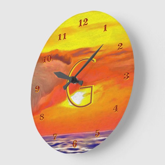 Monogram Sunset 2443 ラージ壁時計 (傾斜)