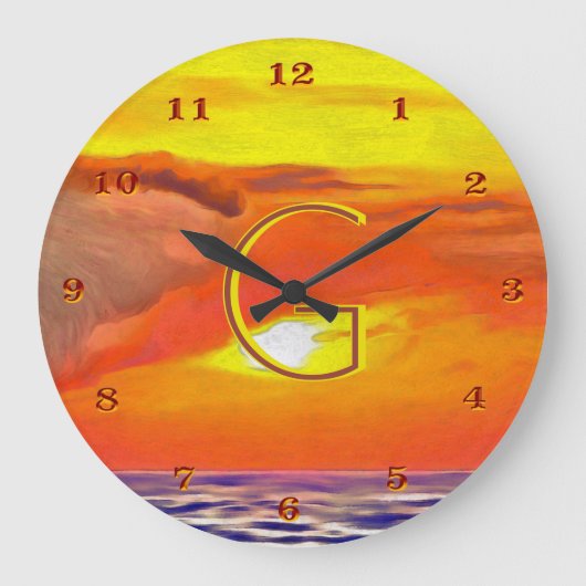 Monogram Sunset 2443 ラージ壁時計 (正面)