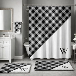 Monogram Tartan Plaid  バスマット