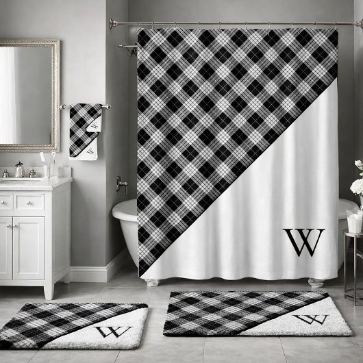 Monogram Tartan Plaid  バスマット