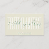 Monogram TATTOO ARTIST modern script 名刺 (正面)