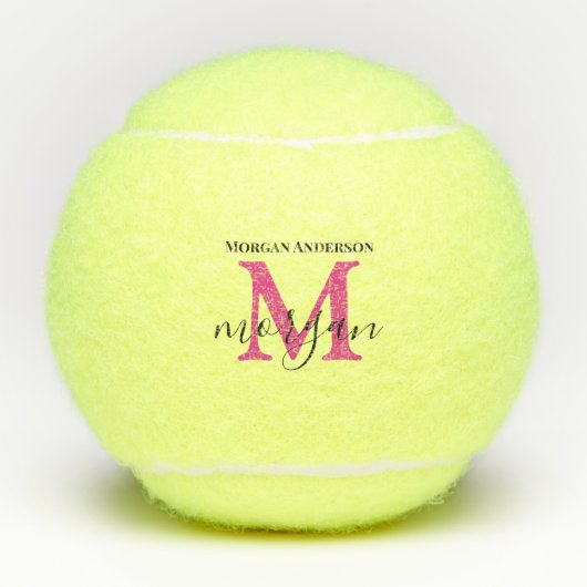 Monogram Tennis Gifts For Her Player Women Girls テニスボール (正面)