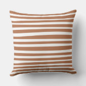 Monogram Terracotta Modern Stripes Minimalist  クッション (裏面)