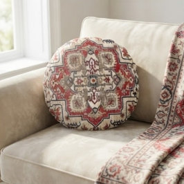 Monogram Traditional Persian Anatolian Floral ラウンドクッション