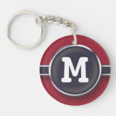 Monogram Typewriter Button キーホルダー (正面)