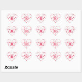 Monogram Valentines Day Sweets 1.5in Heart Sticker ハートシール (シート)