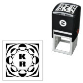 Monogram Vertical Initials Self-Inking Stamp セルフインキングスタンプ (インサイチュ)