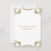 Monogram Victorian Christian Wedding RSVP Card (裏面)