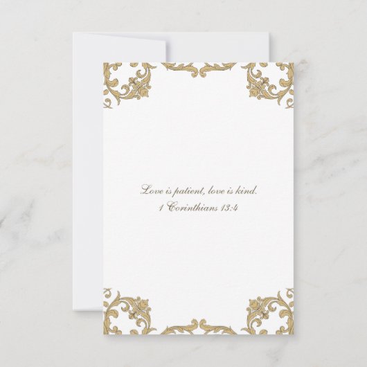 Monogram Victorian Christian Wedding RSVP Card (裏面)