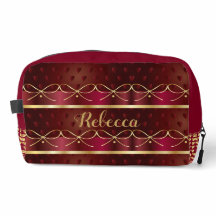 Monogram Vintage Burgundy Color Luxury Gold Decor