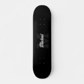 Monogram Vintage Calligraphy Black Skateboard スケートボード (正面)