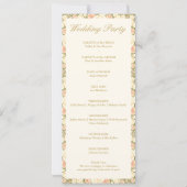 Monogram Vintage Ivory Wedding Ceremony Program (裏面)