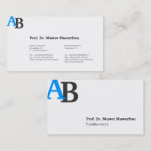 Monogram Visitenkarten 名刺 (正面/裏面)