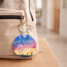 Monogram Wanderlust Watercolor Nature  キーホルダー