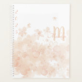 Monogram Watercolor Pastel 2025 Floral  プランナー手帳 (正面)
