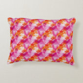 Monogram Watercolor Pink Orange Abstract アクセントクッション (裏面)