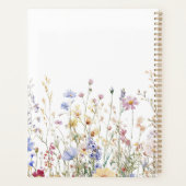 Monogram Watercolor Rustic Pretty Wildflower Field プランナー手帳 (裏面)