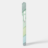 Monogram Watercolor Stripes Gradient Green Blue  Case-Mate iPhoneケース (裏面 / 左)