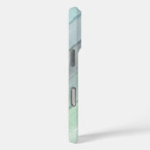 Monogram Watercolor Stripes Gradient Green Blue  Case-Mate iPhoneケース (裏面 / 右)