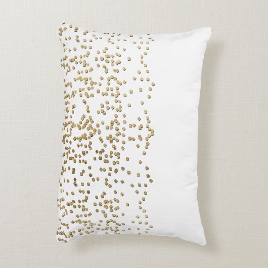 Monogram Weddingフェイクな金ゴールドの氏および夫人 アクセントクッション (裏面(縦))