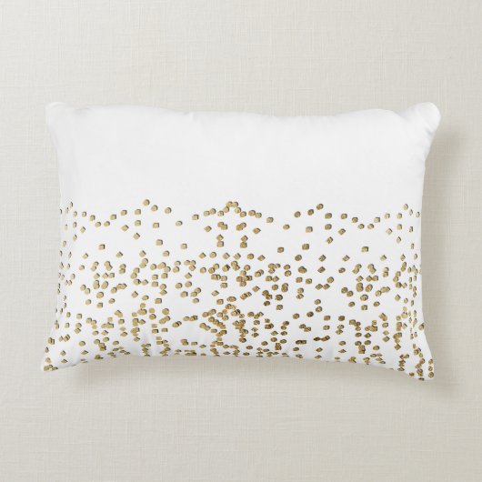 Monogram Weddingフェイクな金ゴールドの氏および夫人 アクセントクッション (裏面)