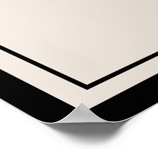 Monogram Wedding Classic Welcome Sign ポスター (角)