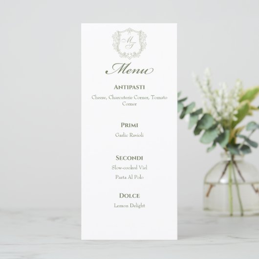 Monogram Wedding Menus メニュー (スタンド正面)