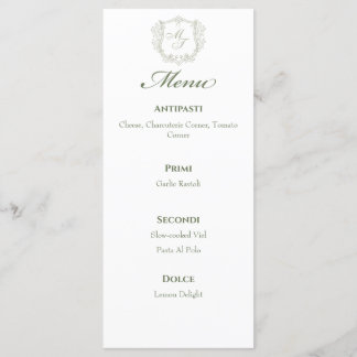 Monogram Wedding Menus メニュー