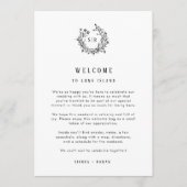 Monogram Wedding Welcome Insert with Program サンキューカード (正面)