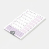 Monogram Weeklyプランナー薄紫Post itメモ ポストイット (アングル)