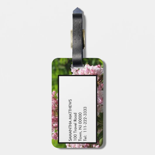 Monogram White Mountain Laurel Floral  ラゲッジタグ (裏面縦)