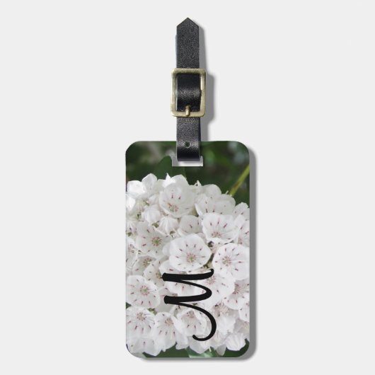 Monogram White Mountain Laurel Floral  ラゲッジタグ (正面縦)