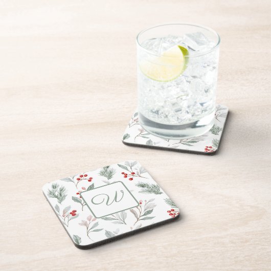 Monogram Winter Botanical Drink Coaster コースター (右側)
