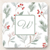 Monogram Winter Botanical Drink Coaster コースター (正面)