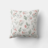 Monogram Winter Foliage Holiday Pillow クッション (裏面)