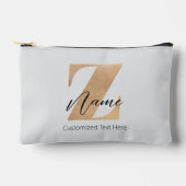 Monogram with Initial Z & Custom Name Personalized アクセサリーポーチ (正面)