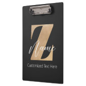 Monogram with Initial Z & Custom Name Personalized クリップボード (左)