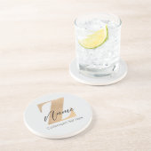Monogram with Initial Z & Custom Name Personalized コースター (側面)