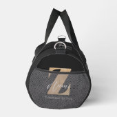 Monogram with Initial Z & Custom Name Personalized ダッフルバッグ (右)