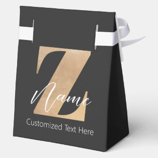 Monogram with Initial Z & Custom Name Personalized フェイバーボックス