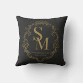 Monogram with Initials & Custom Name Personalized クッション (裏面)