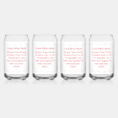 Monogram with Name Catholic Blessing Drinkware Set ガラス缶 (裏面)