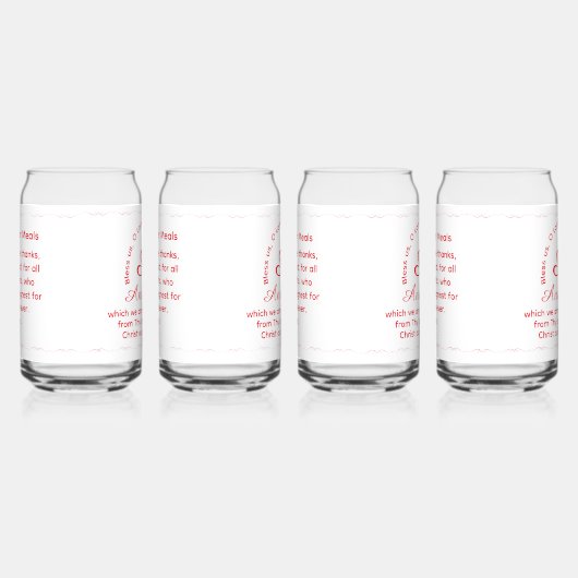 Monogram with Name Catholic Blessing Drinkware Set ガラス缶 (右)