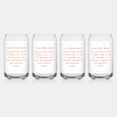 Monogram with Name Catholic Blessing Drinkware Set ガラス缶 (裏面)