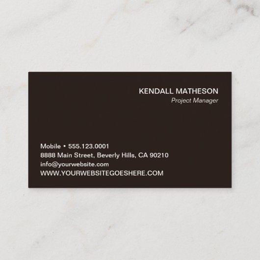 Monogram Wood Construction Contractor branding 名刺 (裏面)