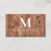 Monogram Wood Construction Contractor branding 名刺 (正面)