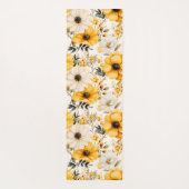 Monogram Yellow floral Pattern ヨガマット (裏面)
