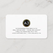 Monogram Your Name On Red Grunge Layer 名刺 (裏面)