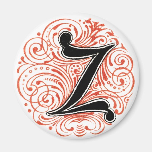 Monogram 'Z' in Red – マグネット (正面)